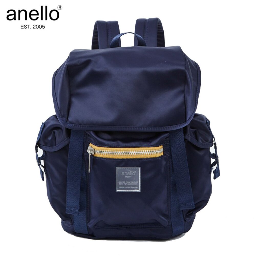 Anello Sabrina Flap Water Repellent Backpack Navy Blue